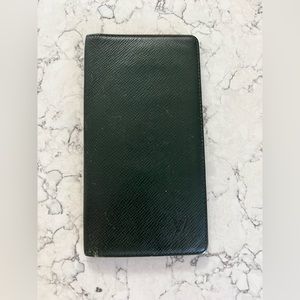 LV Taiga Green Long Wallet